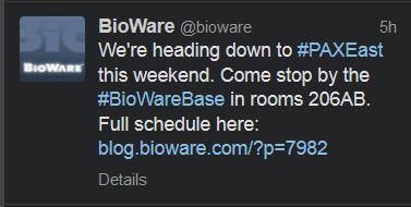 Bioware Tweet